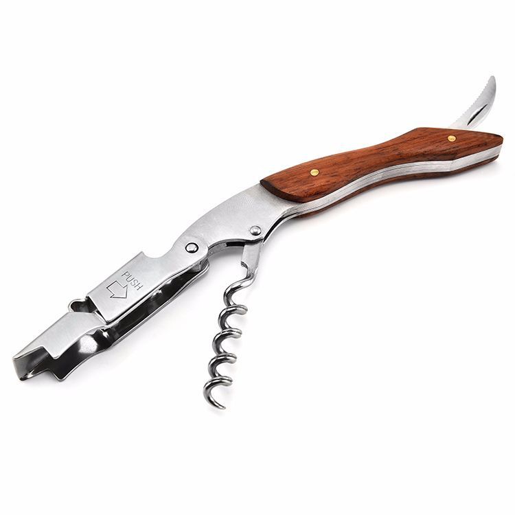 Wood Handle Wine Opener - Professional Corkscrew