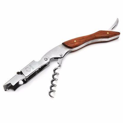 Wood Handle Wine Opener - Professional Corkscrew