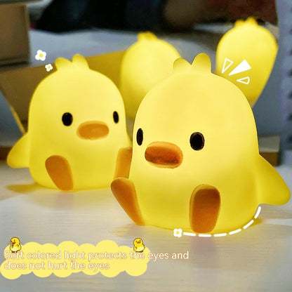 Yellow Duck Night Lamp - Cute Bedside Light