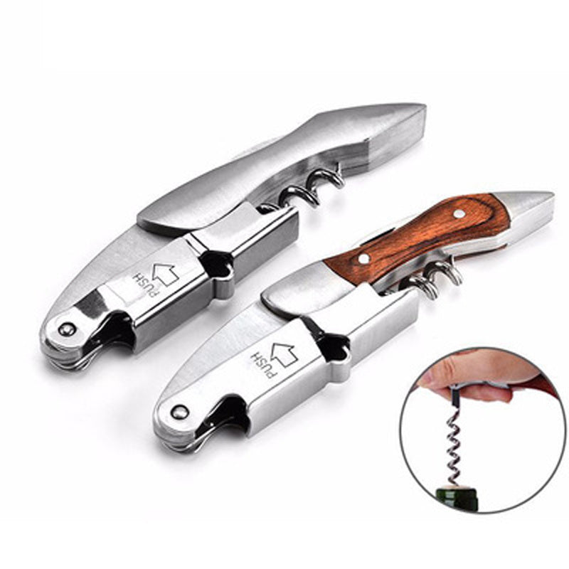 Wood Handle Wine Opener - Professional Corkscrew