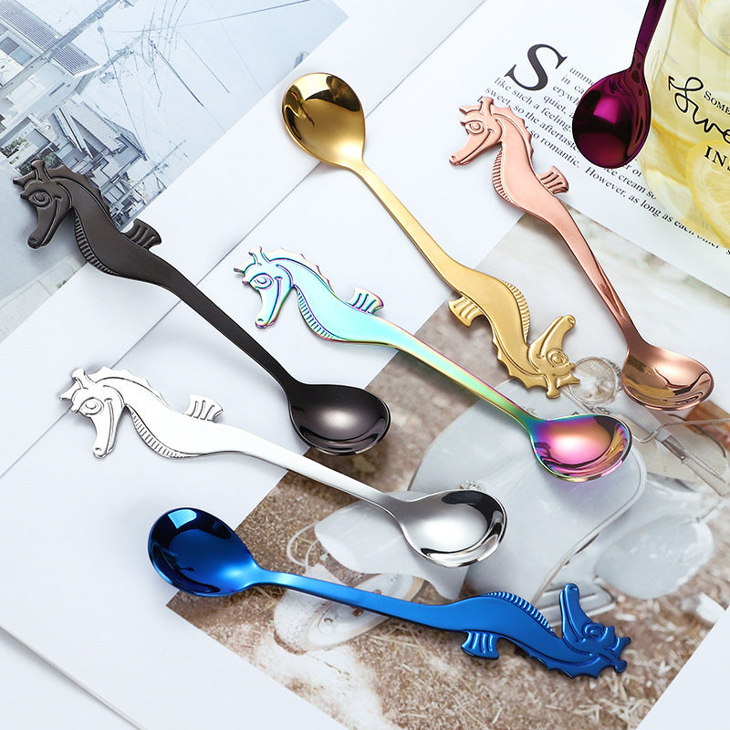Creative Stainless Steel Seahorse Coffee Spoon