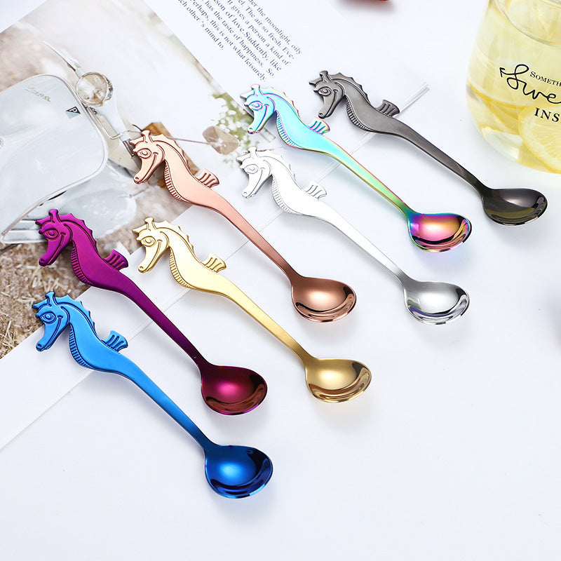Creative Stainless Steel Seahorse Coffee Spoon