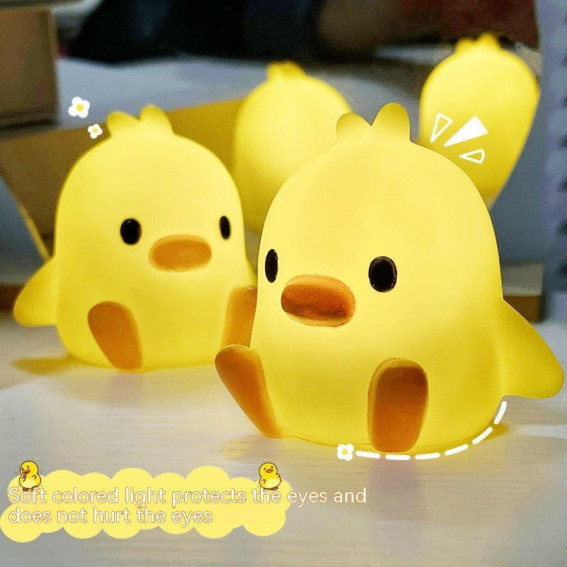 Yellow Duck Night Lamp - Cute Bedside Light