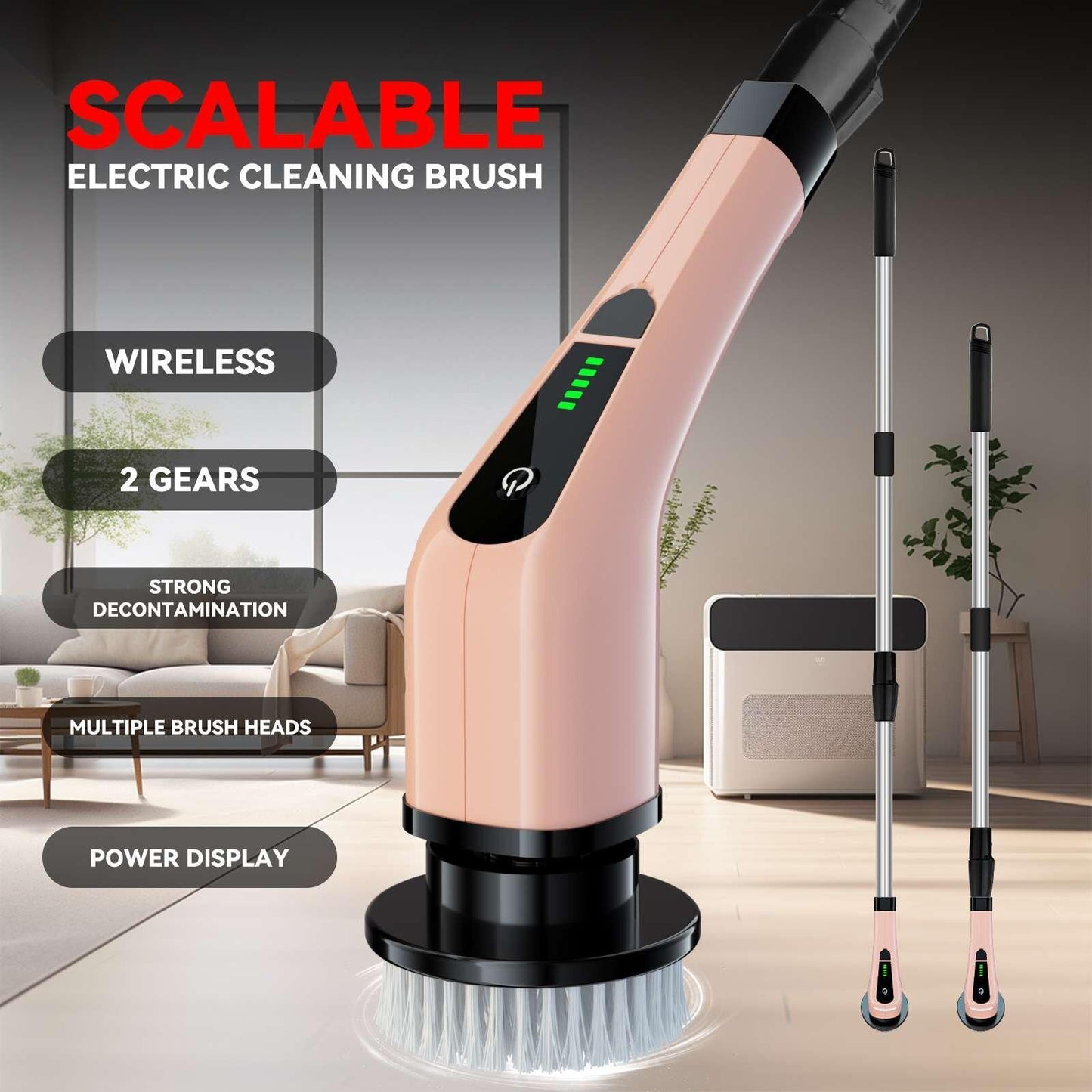 Electric Cleaning Brush - Rechargeable Power Scrubber for Home