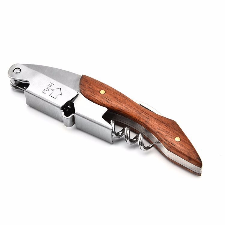 Wood Handle Wine Opener - Professional Corkscrew