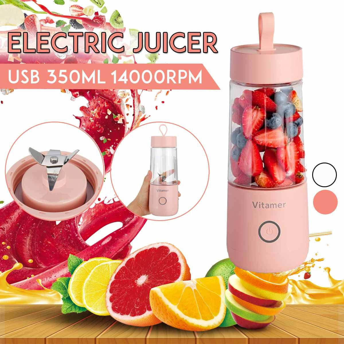 Portable Blender 350ml - USB Rechargeable Smoothie Maker
