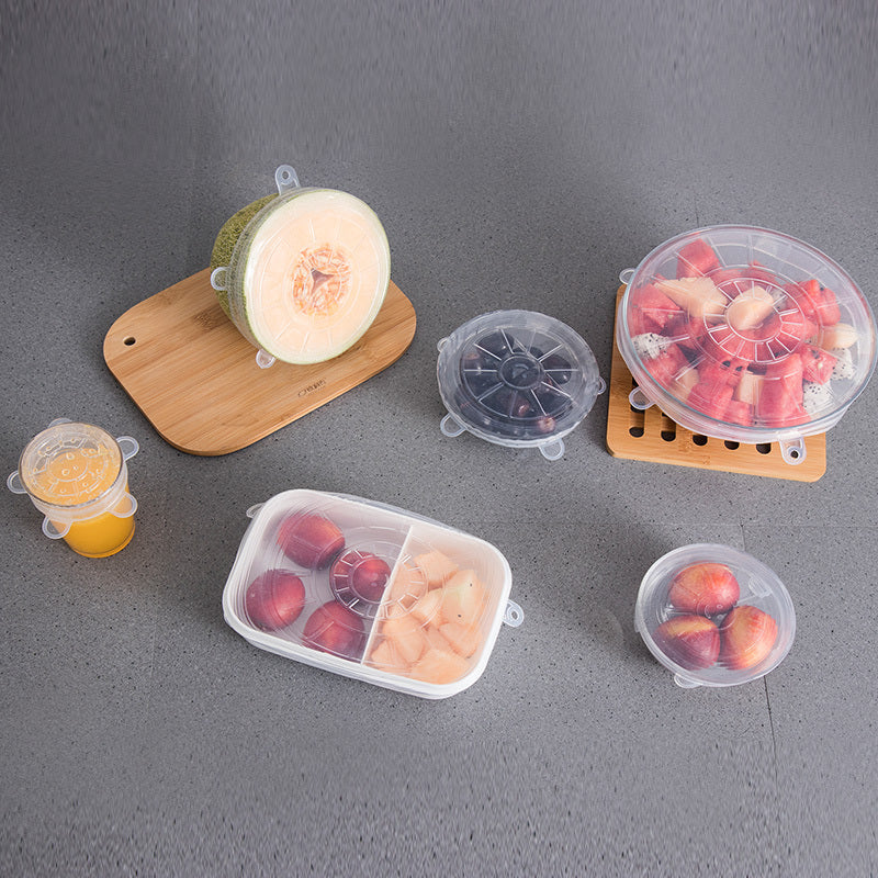 6PCS Silicone Stretch Lids - Reusable Food Storage Covers